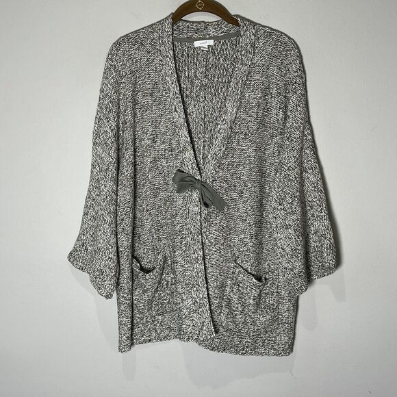 J Jill Pure Jill Cardigan Women’s Medium Green Two Toned Marled Knit Beachy - Picture 1 of 9